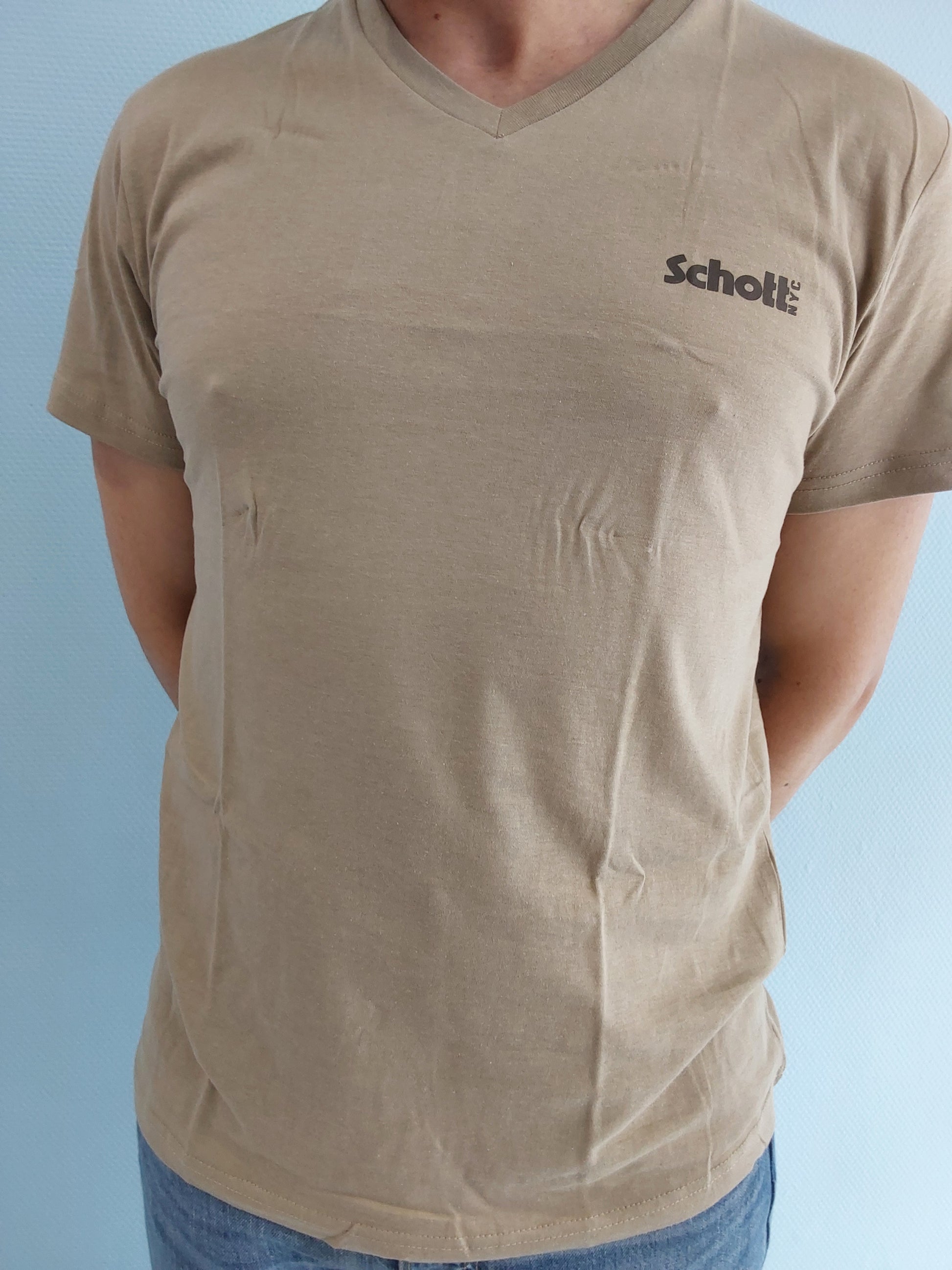 T-Shirt Schott Col en V