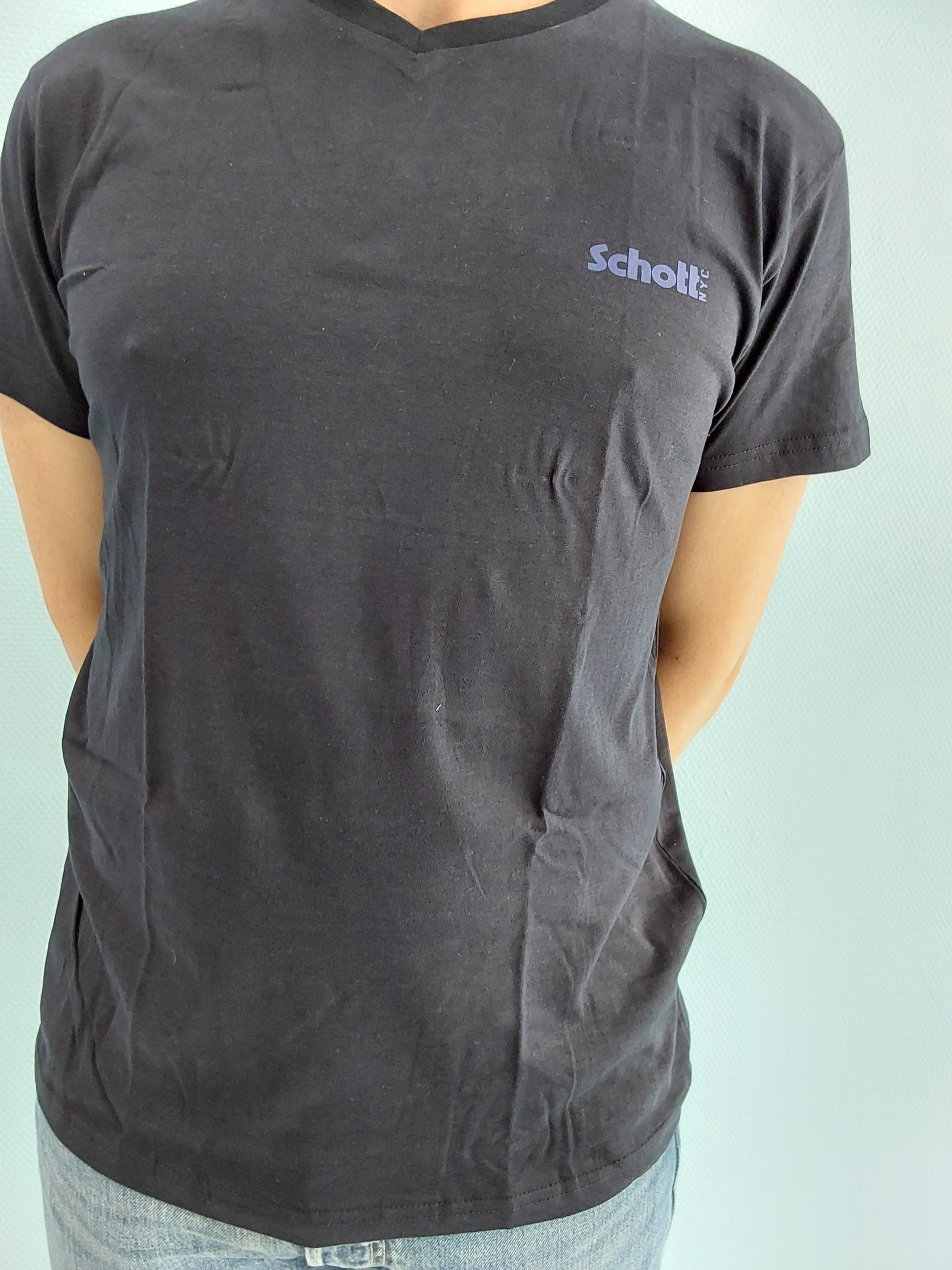 T-Shirt Schott Col en V